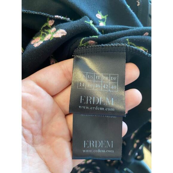 Erdem Ottavia Embroidered Flower Bud Midi Dress - Picture 8 of 8